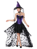 Faschingskostüm Gothic Kostüm Karneval Purple Frauen Hexe Asymmetrische Rock und Korsett Karneval Kostüm