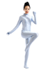Faschingskostüm Graue Lycra Spandex Zentai-Anzug für Frauen