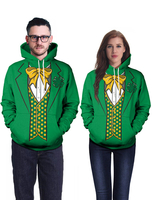 Faschingskostüm Green Hoodie St Patricks Day - Bedrucktes irisches Unisex-Sweatshirt mit Kapuze Karneval Kostüm Karneval Kostüm