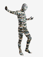 Faschingskostüm Große Camouflage Lycra Spandex Ganzkörper Zentai 