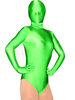 Faschingskostüm Halbe Länge Green Lycra Spandex Unisex Gymnastikanzug Catsuit