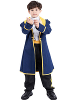 Faschingskostüm Halloween Kostüme Blue Prince Kinder Polyester Shirt Overcoat Karneval Kostüm Karneval Kostüm