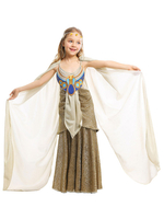 Faschingskostüm Halloween Kostüme Cosplay Golden Dress Headwear Polyester Kinder Cosplay Kostüme Karneval Kostüm Karneval Kostüm