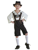 Faschingskostüm Halloween-Kostüme für Kinder Drucken Zweireiher Oktoberfest Kid Hat Jumpsuit Set Karneval Kostüm