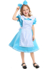 Faschingskostüm Halloween Kostüme für Kinder Light Sky Blue Alice im Wunderland Kinderkleid Kopfbedeckungen Karneval Kostüm Karneval Kostüm