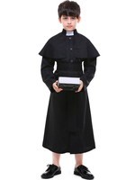 Faschingskostüm Halloween Kostüme für Kinder Priest Polyester Kinderkleidung Mardi Gras Priest Kostüme Karneval Kostüm Karneval Kostüm