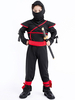 Faschingskostüm Halloween-Kostüme für Kinder Schwarz Ninja Kid Overall 3-teiliges Set Karneval Kostüm