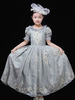 Faschingskostüm Halloween Kostüme für Kinder Stickerei Rüschen Zinn Prinzessin Kinderkleid Karneval Kostüm Karneval Kostüm
