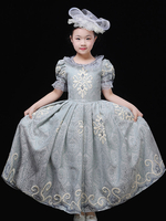 Faschingskostüm Halloween Kostüme für Kinder Stickerei Rüschen Zinn Prinzessin Kinderkleid Karneval Kostüm Karneval Kostüm