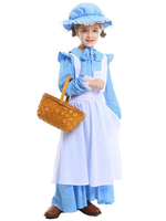 Faschingskostüm Halloween Kostüme Light Sky Blue Maid Kinder Baumwoll Hut Kleid Karneval Kostüm Karneval Kostüm