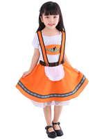 Faschingskostüm Halloween Kostüme Orange Beer Girl Polyester Kids Top Kleid Karneval Kostüm Karneval Kostüm
