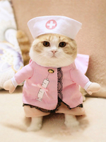 Faschingskostüm Haustier Kostüm Krankenschwester Pink Headwear Kleidung Pet Supply Karneval Kostüm