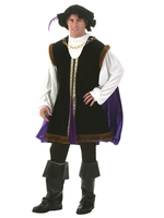 Faschingskostüm Herren Karneval Kostüm Renaissance Schwarz Set In 4 Stk Karneval Kostüm