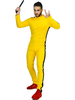 Faschingskostüm Herren Promi Kostüm Karneval Kostüm Bruce Lee Gongfu Gelber Jumpsuit Karneval Kostüm