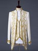 Faschingskostüm Herren Vintage Kostüm Aristocrat Style Blazer Prince Charming Jacke mit Weste und Hose 3 Stück Kostüme Karneval Kostüm Karneval Kostüm