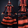 Faschingskostüm Heute eine Live Tokisaki Kurumi Cosplay Kostüm Gothic Lolita Kleid