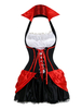 Faschingskostüm Hexe Kostüm Frauen Red Halter Kurze Kleider Kostüm Outfit Karneval Kostüm