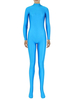Faschingskostüm Himmelblau Zentai schlank Fit Spandex Jumpsuit für Frauen