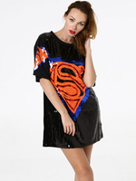 Faschingskostüm Hip Hop Dance Kostüme Damen Pailletten Buchstaben Black Street Dancing Kostüm Karneval Kostüm