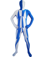 Faschingskostüm Hochwertiger Elastan Zentai mit Farbblock