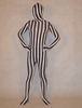 Faschingskostüm Hochwertiger Elastan Zentai mit Streifen