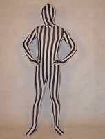 Faschingskostüm Hochwertiger Elastan Zentai mit Streifen