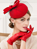 Faschingskostüm Hut Kostüm für Damen im eleganten Stil mit Pop-Art Muster in Rot und Flapper-Style