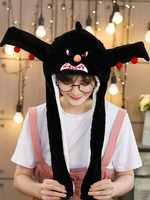 Faschingskostüm-Hut-Schwarzer Jet bewegt Hut Kaninchen-Ohr-Cosplay Faschingskostüm-Zubehör