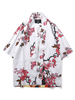 Faschingskostüm Japanes Kostüme Weiß Kimono-Polyester-Faser Top Muster Oriental Top Adult Urlaub Kostüme Karneval Kostüm