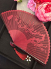 Faschingskostüm Japanische Sensu Uchiwa Fächer organische Fasern in Rot Karneval Kostüm