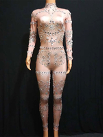 Faschingskostüm Jazz Dance Kostüm Frauen Perlen Sexy Jumpsuits Karneval Kostüm Karneval Kostüm