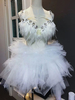 Faschingskostüm Jazz Dance Kostüm Sexy Skit BH Panty Outfit Federn Frauen Nachtclub Tragen Karneval Kostüm Karneval Kostüm