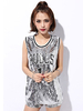 Faschingskostüm Jazz Dance Kostüm Weste Frauen Pailletten Glitter Hip Hop Tanzen Tank Kleid Karneval Kostüm