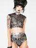 Faschingskostüm Jazz Dance Kostüme Damen Hot Stamping Top mit Shorts Silber Dancing Wear Karneval Kostüm Karneval Kostüm