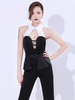 Faschingskostüm Jazz Dance Kostüme Frauen Strappy Jumpsuit Backless Dancing Wear Karneval Kostüm Karneval Kostüm