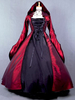 Faschingskostüm Karneval Barock Kleid Langarm Lolita Hexe Kleid