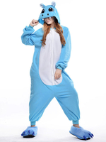 Faschingskostüm Karneval Blau Hippo synthetische Maskottchen Kostüm