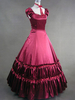 Faschingskostüm Karneval Elegantes A-Linie Lolita Kleid mit Schnürung und Rüschen in Rot