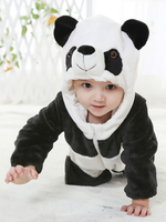 Faschingskostüm Karneval Giant Panda Kigurumi Kostüme Flanell Overall Pyjama niedliche Tier Nachtwäsche für Kleinkind