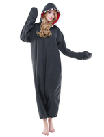 Faschingskostüm Karneval Hai Kigurumi Kostüme Flanell Tier-Strampler Unisex Nachtwäsche