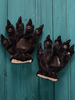 Faschingskostüm Karneval Kigurumi Pyjama schwarze Kralle Bär Strampler Handschuhe Flanell Kigurumi Cosplay Kostüm für Frauen