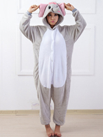 Faschingskostüm Karneval Kigurumi Pyjamas Elefant Onesie Grey Flanell Tier Nachtwäsche Kostüm für Erwachsene