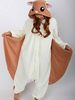 Faschingskostüm Karneval Kigurumi Pyjamas Flughörnchen Strampelanzug für Erwachsene Flanell braun Tierkostüm Nachtwäsche