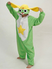 Faschingskostüm Karneval Kigurumi Pyjamas Keroro Gunsou Onesie Flanell grüne Sterne Print Ohren Erwachsenen Tierkostüm