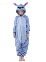 Faschingskostüm Karneval Kigurumi Schlafanzug Nähen Strampelanzug für Kinder synthetische Overall Weihnachten blau Maskottchenkostüm