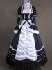Faschingskostüm Karneval Klassisches Lolita Kleid aus Baumwolle mit langen Ärmeln in dem gotischem Stil