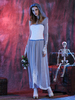 Faschingskostüm Karneval Kostüm-Kostüm Weiß Headwear Kleid Polyester Damen Corpse Bride Set Urlaub Kostüme Karneval Kostüm