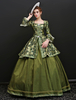 Faschingskostüm Karneval Kostüm Mittelalter Kleidung 3/4 Ärmel Grün Barock Kostüm Rokoko Kleid Renaissance Kleidung Viktorianische Königin Kostüm Vintage Kostüm Karneval Kostüm