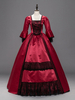 Faschingskostüm Karneval Kostüm Mittelalter Kleidung 3/4 Ärmel Rot und Spitzen und Rüschen Barock Kostüm Rokoko Kleid Renaissance Kleidung Viktorianische Königin Kostüm Karneval Kostüm