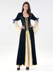 Faschingskostüm Karneval Kostüm Mittelalter Kleidung Lange Ärmel Dunkelmarineblau Barock Kostüm Rokoko Kleid Renaissance Kleidung Viktorianische Königin Kostüm Karneval Kostüm
